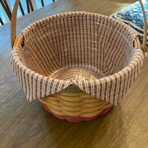 Longaberger Homestead Basket with liner and protector
